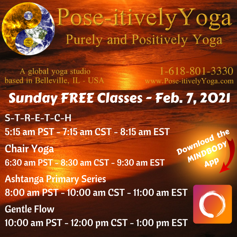 Take LIVE classes with Pose-itively Yoga anywhere in the world - Purely and Pose-itively Yoga
