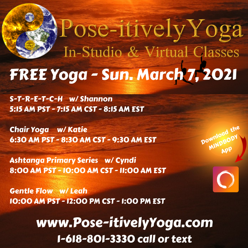 Take LIVE classes with Pose-itively Yoga anywhere in the world - Purely and Pose-itively Yoga