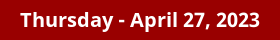 Thursday Daily Horoscope on DrStandley.com