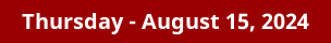 August 15, 2024 Daily Horoscope on DrStandley.com