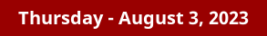 Thursday Daily Horoscope on DrStandley.com