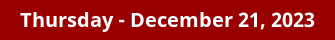 Thursday Daily Horoscope on DrStandley.com