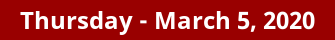 Thursday Daily Horoscope on DrStandley.com