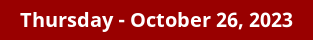 Thursday Daily Horoscope on DrStandley.com