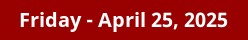 April 25, 2025 Daily Horoscope on DrStandley.com