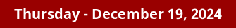 December 19, 2024 Daily Horoscope on DrStandley.com