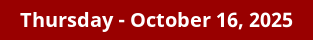 October 16, 2025 Daily Horoscope on DrStandley.com