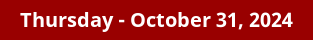 October 31, 2024 Daily Horoscope on DrStandley.com