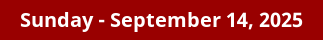 September 14, 2025 Daily Horoscope on DrStandley.com