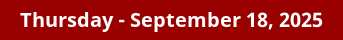 September 18, 2025 Daily Horoscope on DrStandley.com