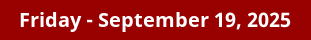 September 19, 2025 Daily Horoscope on DrStandley.com