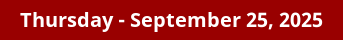 September 25, 2025 Daily Horoscope on DrStandley.com
