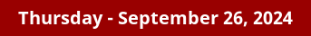 September 26, 2024 Daily Horoscope on DrStandley.com