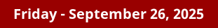 September 26, 2025 Daily Horoscope on DrStandley.com