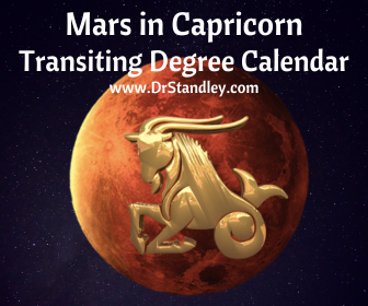 Mars in Capricorn Transiting Degree Calendar on DrStandley.com