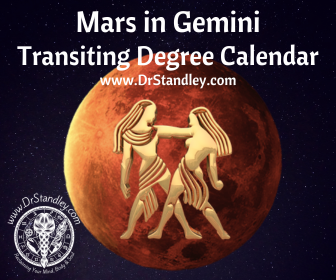 Mars in Gemini Transiting Degree Calendar on DrStandley.com