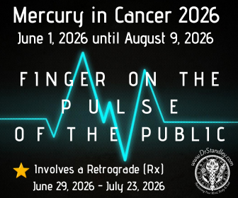 Mercury in Cancer June 1, 2026 until August 9, 2026 with a Rx from June 29, 2026 until July 23, 2026 on DrStandley.com