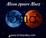 Moon square Mars on Saturday, March 31, 2018 on DrStandley.com