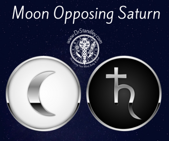 Moon opposing Saturn reveals that a negative attitude, which restricts the individual from being spontaneous and allowing ideas to move freely through the mind. Moon opposing Saturn on DrStandley.com