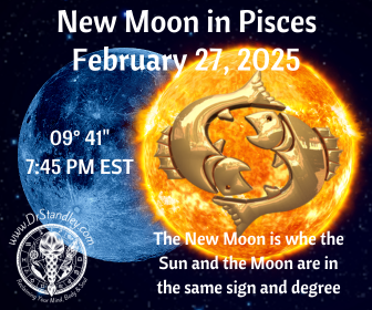 The New Moon in Pisces at 09 degrees 41 minutes on DrStandley.com