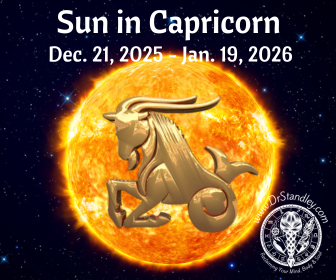 The Sun moves into Capricorn from December 21, 2025 until January 19, 2026 on DrStandley.com
